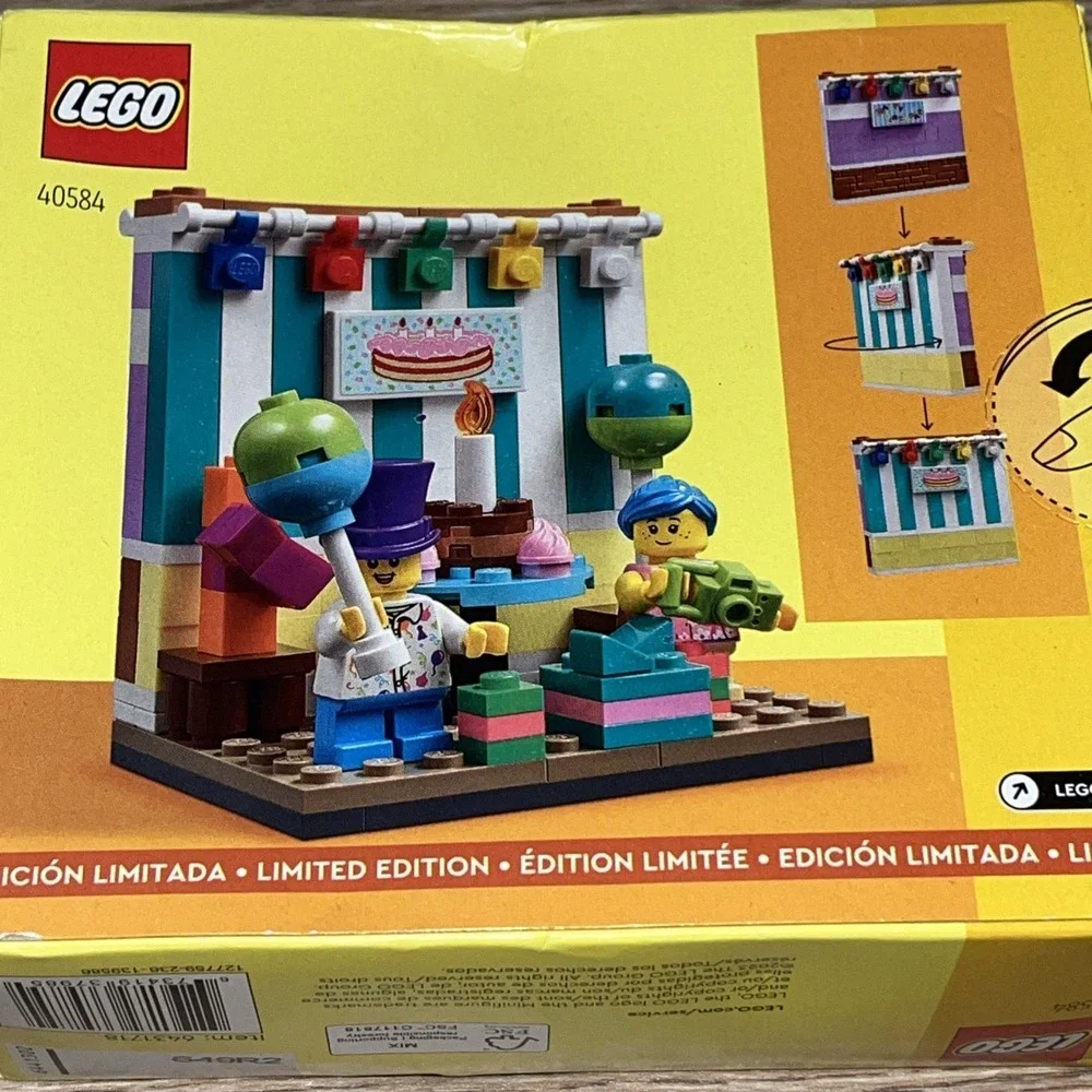 Lego BIRTHDAY DIORAMA 40584 Party Balloons Cake Camera SEALED *Box Damage* NEW